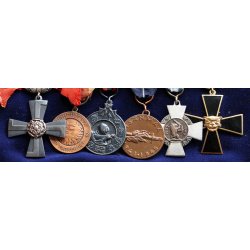 Finnish WW2 6-place medal bar