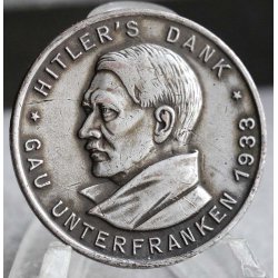 German WW2 Hitler's Dank Gau Unterfranken badge
