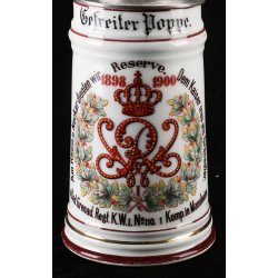 German Imperial Regimental beer stein  2. Badische Grenadier-Regiment �Kaiser Wilhelm I.� Nr. 110 Mannheim