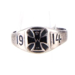 German WW1 Patriotic Iron Cross ring 'silver'