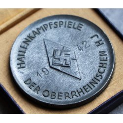 German WW2 Hallenkampfspiele der Oberrheinischen HJ 1942 cased victory award