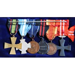 Finnish WW2 6-place medal bar
