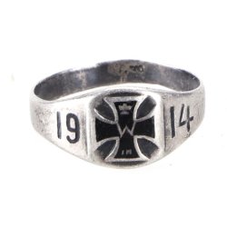 German WW1 Patriotic Iron Cross ring 'silver'