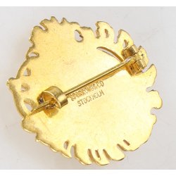 Swedish Three Crowns Enamel Brooch