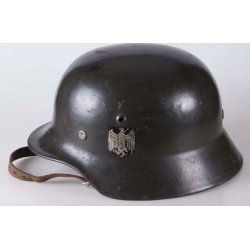 German WW2 Double decal Army M35 helmet - published