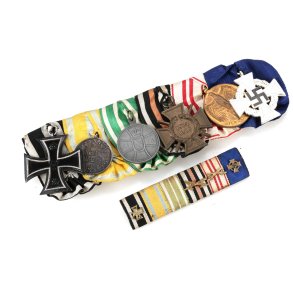 German WW1/2 6-place medal bar