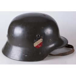 German WW2 Double decal Army M35 helmet - published