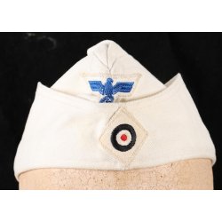 German WW2 Kriegsmarine EM/NCO's white summer overseas cap
