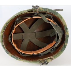 U.S. Vietnam War Era M1 Helmet with Camouflage Cover and Accessories