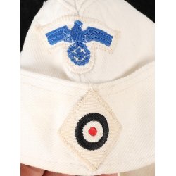 German WW2 Kriegsmarine EM/NCO's white summer overseas cap