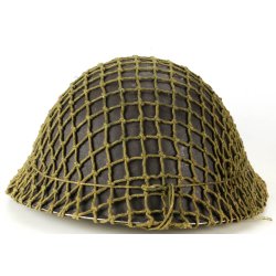 British WWII 1945 MkII Brodie Helmet with Camouflage Net