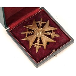 German WW2 Spanish Cross in bronze with swords 'L/12' - Cased
