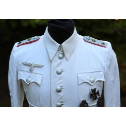 German WW2 Panzer Hauptmann summer service uniform