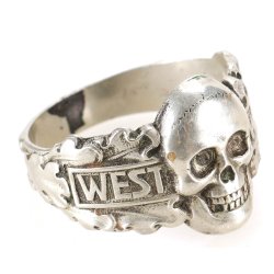 German WW2 Westwall skull ring 