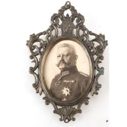 German WW1 Patriotic framed photo of Hindenburg