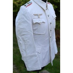 German WW2 Panzer Hauptmann summer service uniform