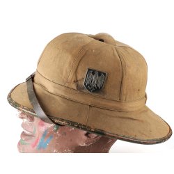 German WW2 Army Afrika Korps 1st pattern Tropical pith helmet
