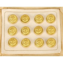 German WW2 Kriegsmarine set of 12 unissued buttons in original packing