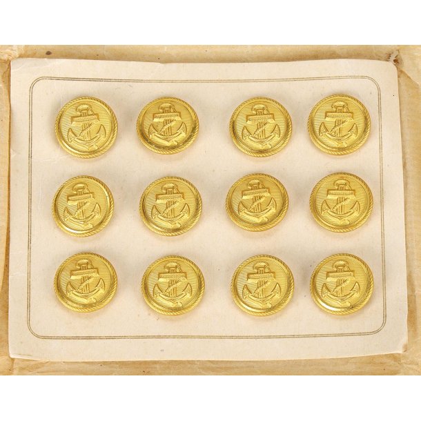 German WW2 Kriegsmarine set of 12 unissued buttons in original packing