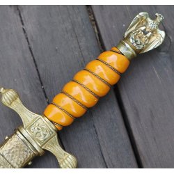 German WW2 Kriegsmarine Officers dagger with hammered scabbard