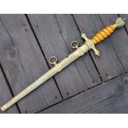 German WW2 Kriegsmarine Officers dagger with hammered scabbard