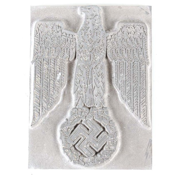 German WW2 Large eagle printing plate for document folders