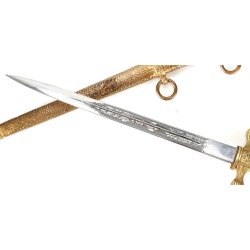 German WW2 Kriegsmarine Officers dagger with hammered scabbard
