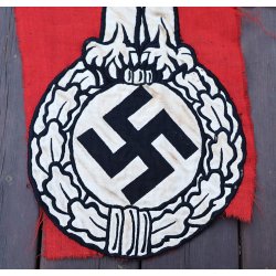 German WW2 early State service flag cut-out -  British vet bringback