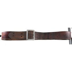 German WW2 Officer's Brown Leather Belt And Double Claw Buckle 