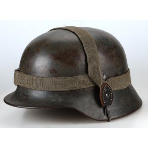 German WW2 Army SD M35 helmet with camo strap