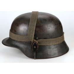 German WW2 Army SD M35 helmet with camo strap