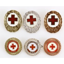 East German, DDR, Red Cross badges - full set
