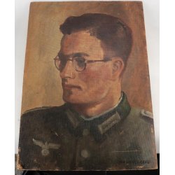 German WW2 Soldier oil painting