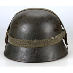 German WW2 Army SD M35 helmet with camo strap