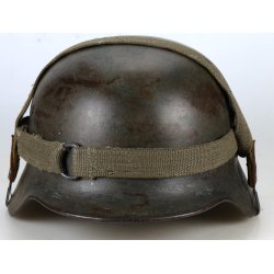 German WW2 Army SD M35 helmet with camo strap