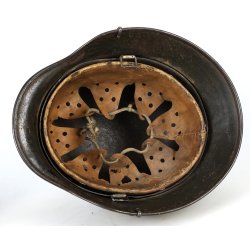 German WW2 Army SD M35 helmet with camo strap