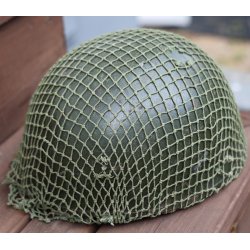 British WWII  BMB 1944 HSDR Dispatch Rider Helmet w/ Net &amp; Greek Commando/LOK Markings