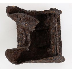 Army belt buckle battle damaged