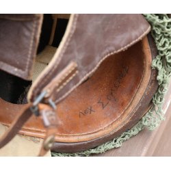 British WWII  BMB 1944 HSDR Dispatch Rider Helmet w/ Net &amp; Greek Commando/LOK Markings
