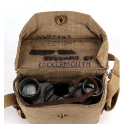 British WW2 1941 Dated Army Binocular + Case + Strap