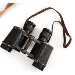 British WW2 1941 Dated Army Binocular + Case + Strap