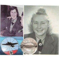 German WW2 Flugmeldedienst helferinnen badge 'J. Preissler'