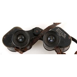 British WW2 1941 Dated Army Binocular + Case + Strap