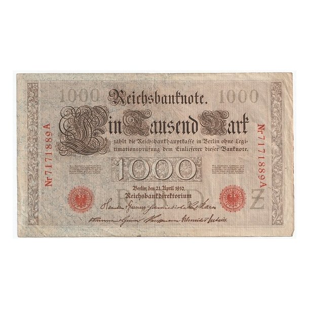 Reichsmark, 1000 Mark 1910