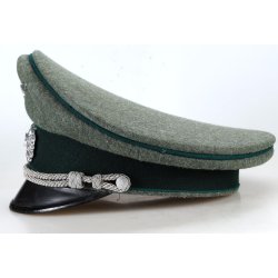 German WW2 Army Officer's visor cap - Green piping 'Extra klasse'