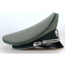 German WW2 Army Officer's visor cap - Green piping 'Extra klasse'