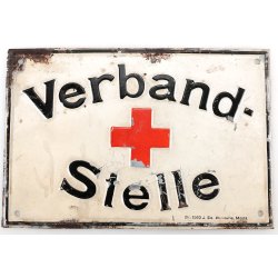 German WW1/2 Verbandstelle (Field first aid) sign