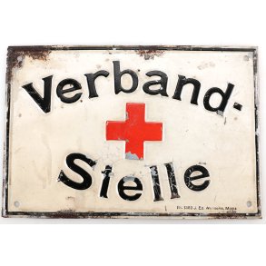 German WW1/2 Verbandstelle (Field first aid) sign