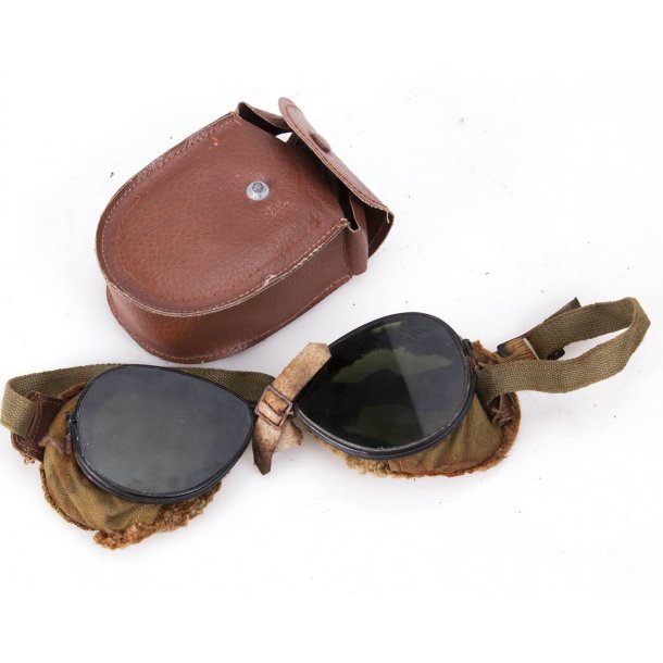 US WW2 10th Mountain Ski / Aviation Sun Goggles with Case