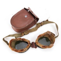 US WW2 10th Mountain Ski / Aviation Sun Goggles with Case